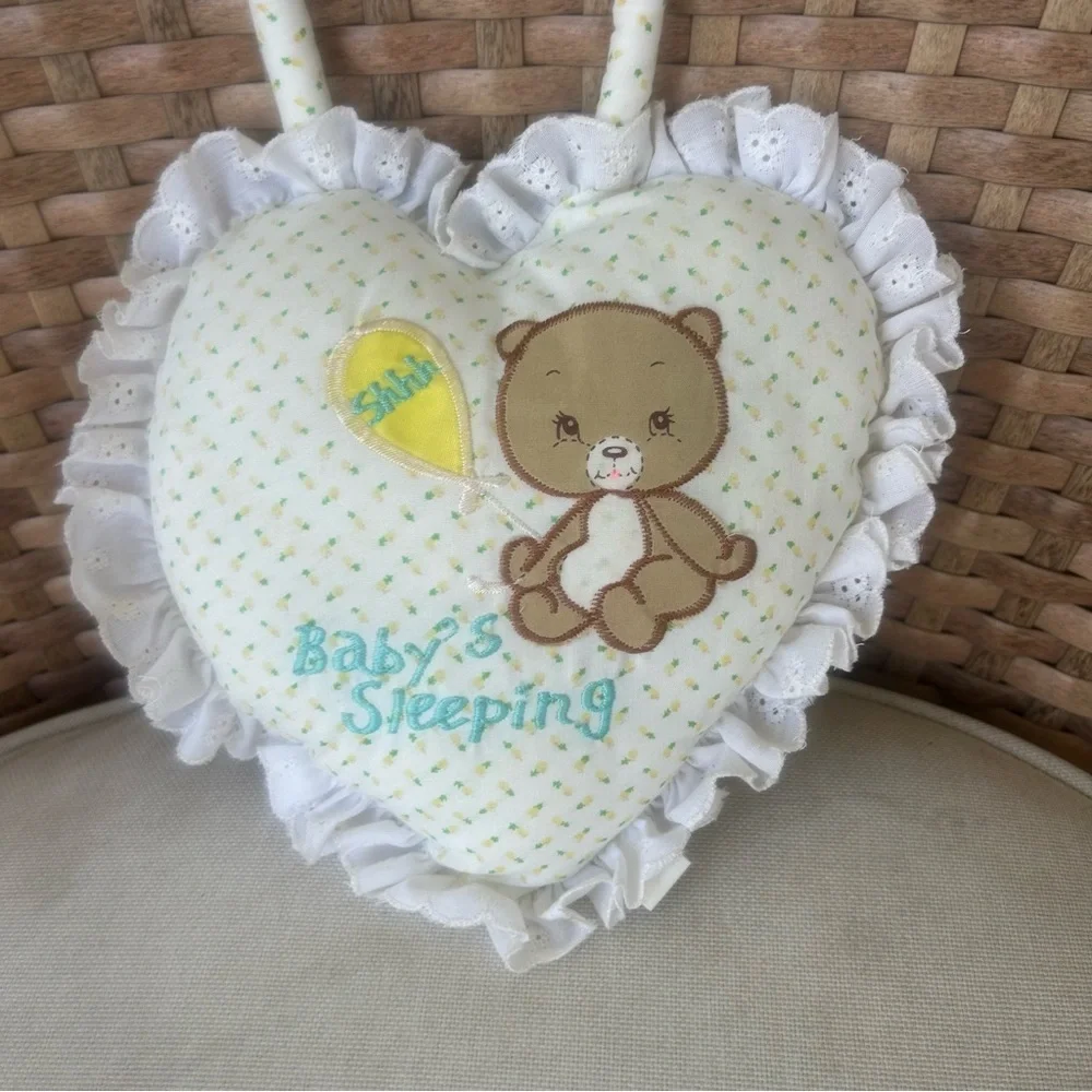 Vintage Russ Berrie A Door Ables Door Knob Pillow Shh Baby Sleeping